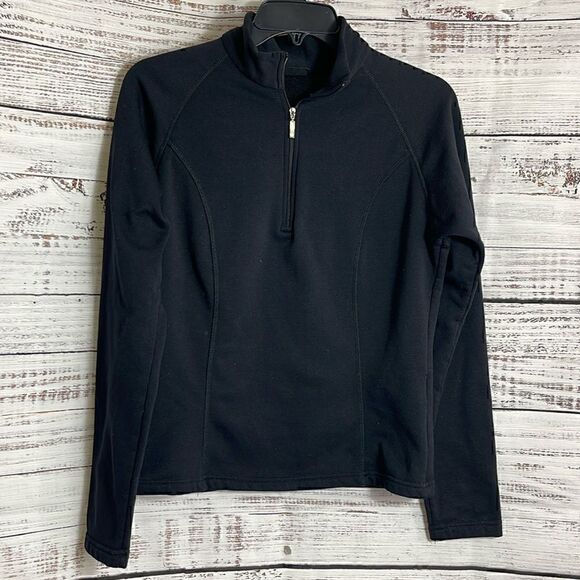 Marker Sweatshirt womens Xl ski Half Zip fitted cropped layer Pullover Polartec - Picture 1 of 11